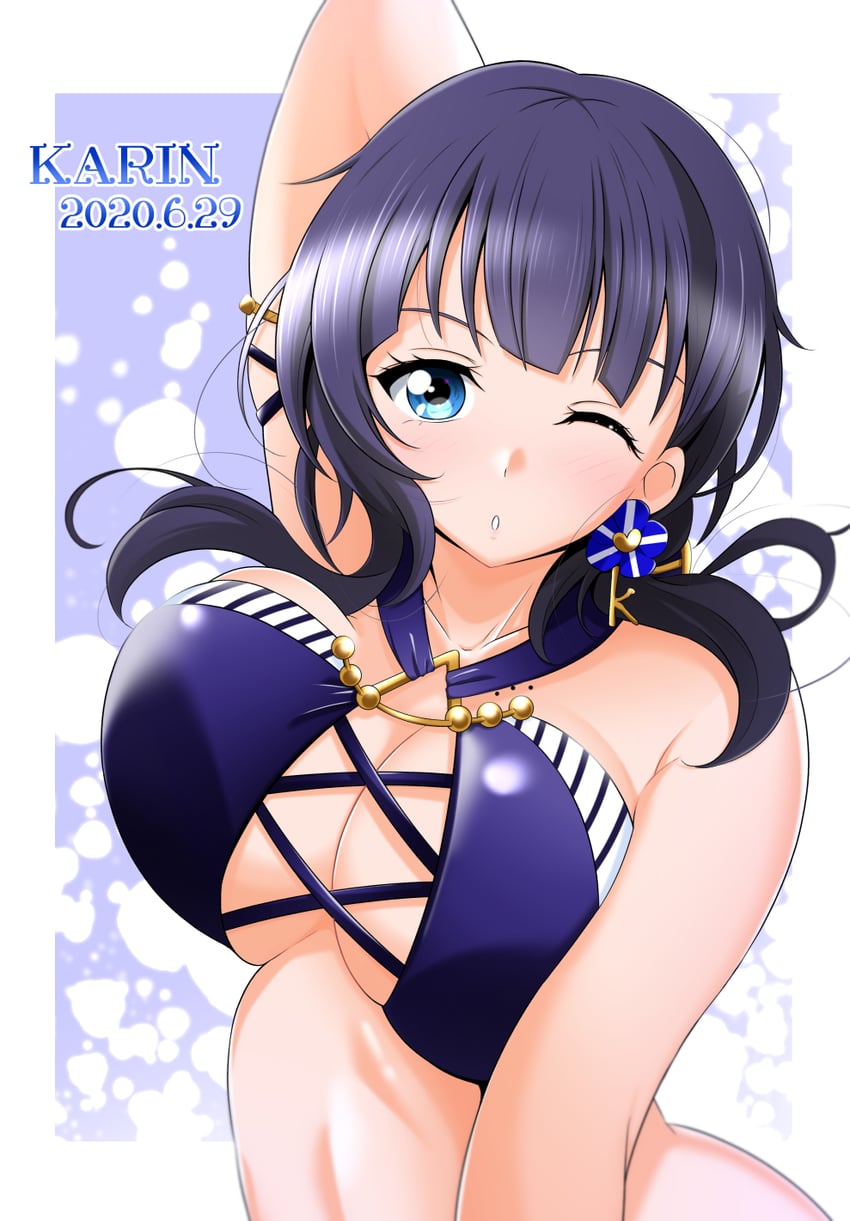 asaka karin (love live! and 1 more) drawn by kirisaki_reina