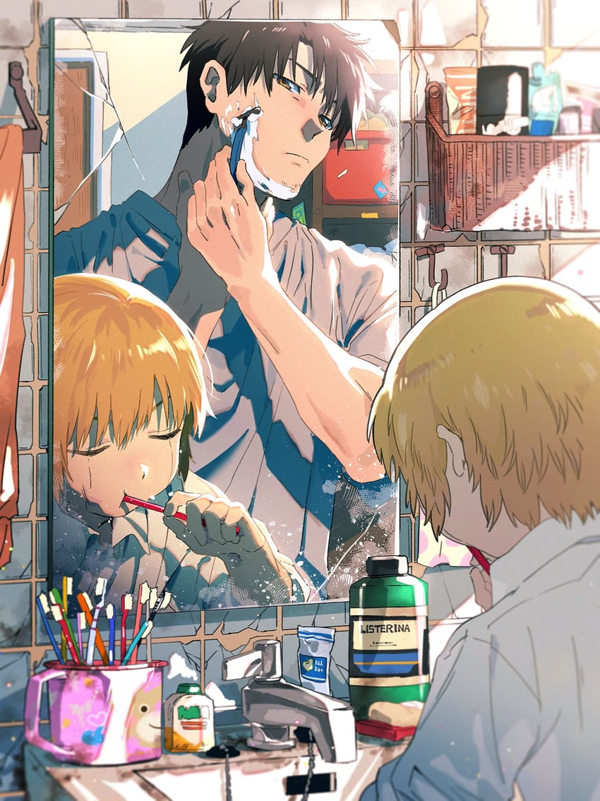 gash bell and takamine kiyomaro (konjiki no gash!!) drawn by t_k_g