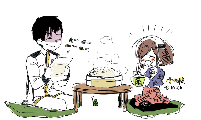 admiral, chitose, bertolt hoover, and sasha blouse (kantai collection and 1 more) drawn by nekoyamiyako