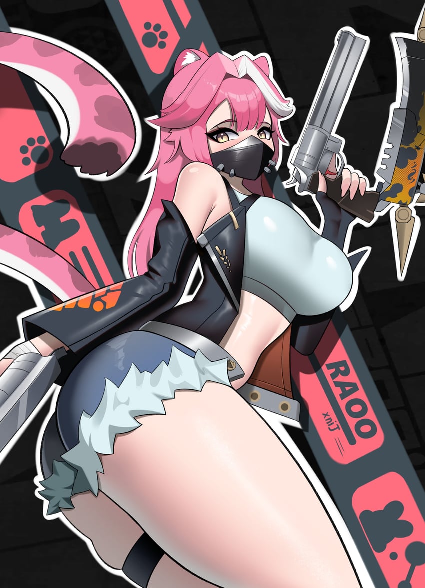 raora panthera and pulchra fellini (hololive and 2 more) drawn by xnijg