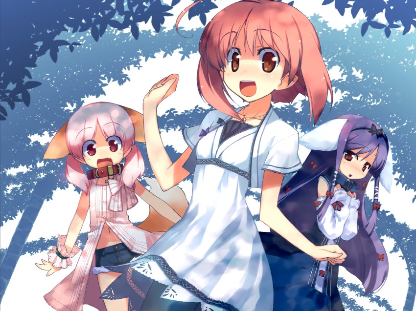 kiriyama sakura, akino momiji, and sera karen (sakura musubi and 1 more) drawn by sumaki_shungo