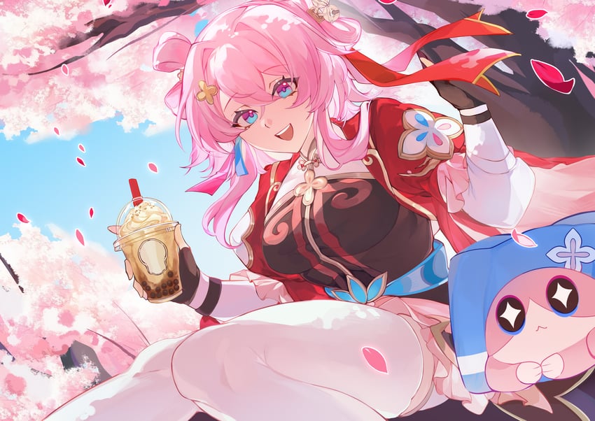 march 7th (honkai and 1 more) drawn by elujun