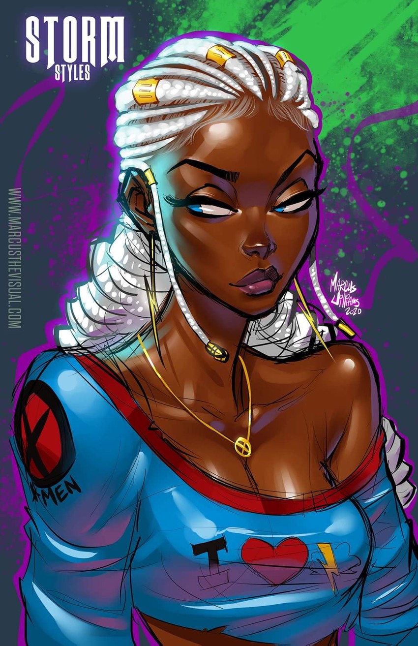 storm (marvel and 1 more) drawn by marcus_williams