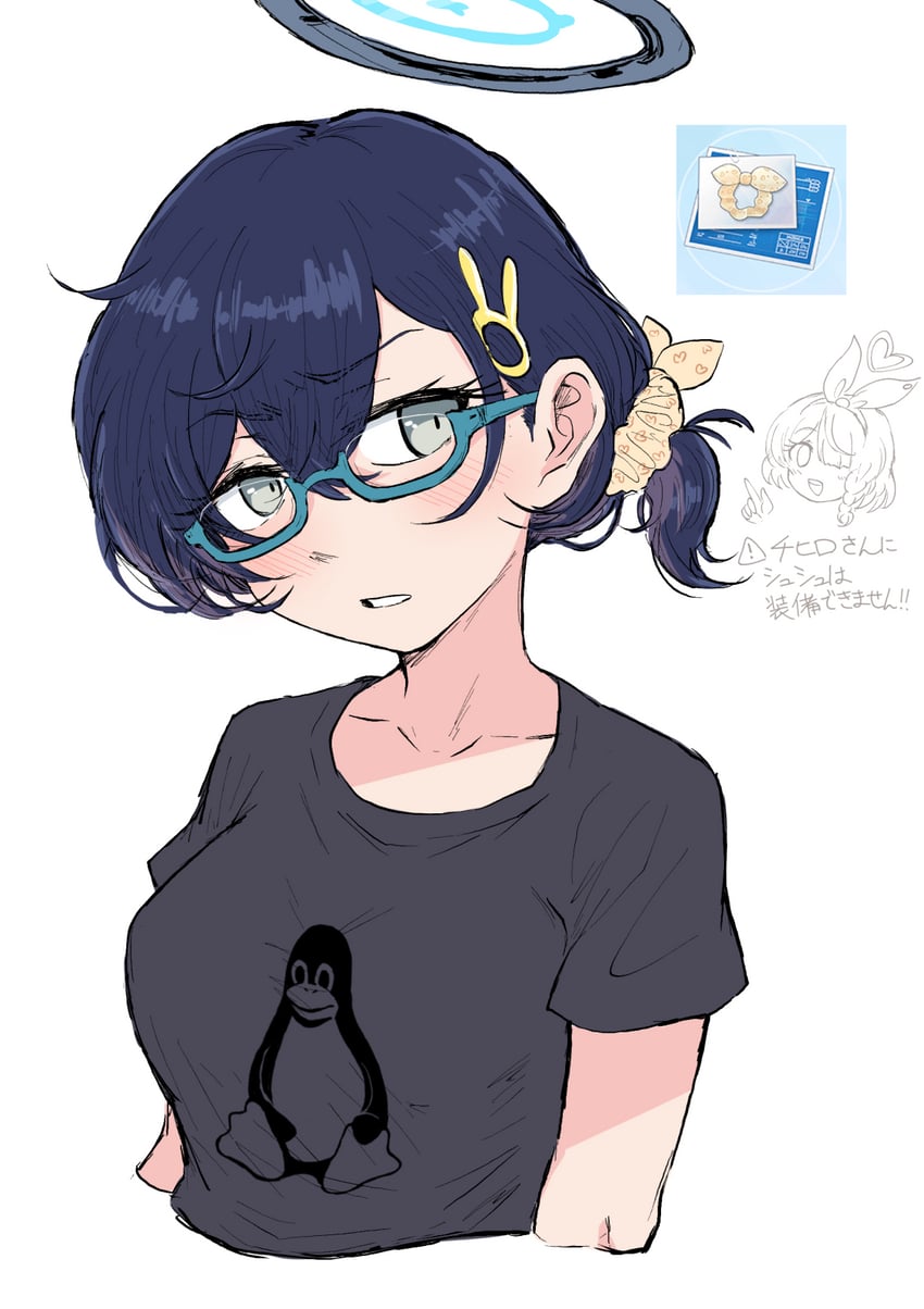 arona, chihiro, and tux (blue archive and 1 more) drawn by batta_nj
