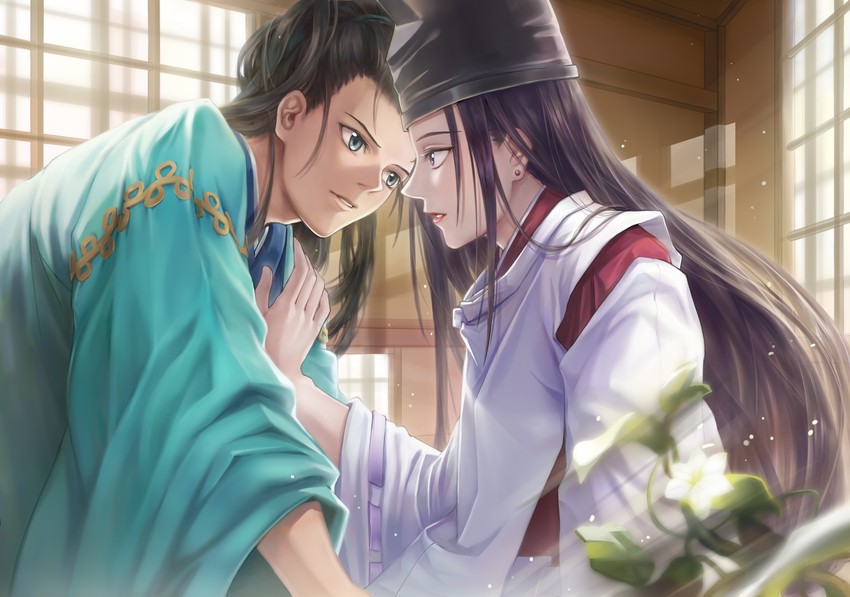 fujiwara no sai and honninbou shuusaku (hikaru no go) drawn by antatika