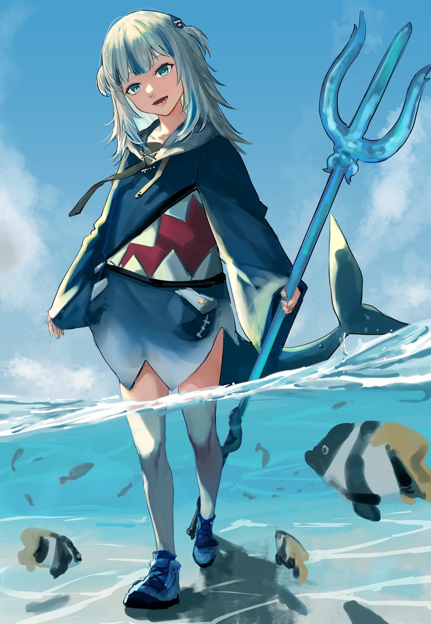 gawr gura (hololive and 1 more) drawn by saysay44444