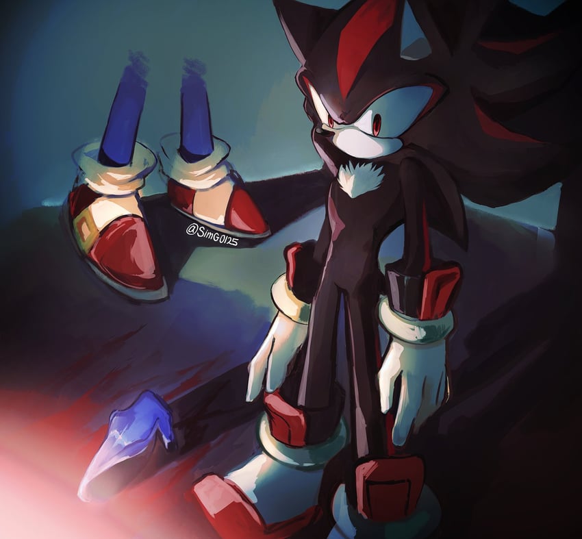 sonic the hedgehog, shadow the hedgehog, and maria robotnik (sonic) drawn by shapam_(zeepgalae)