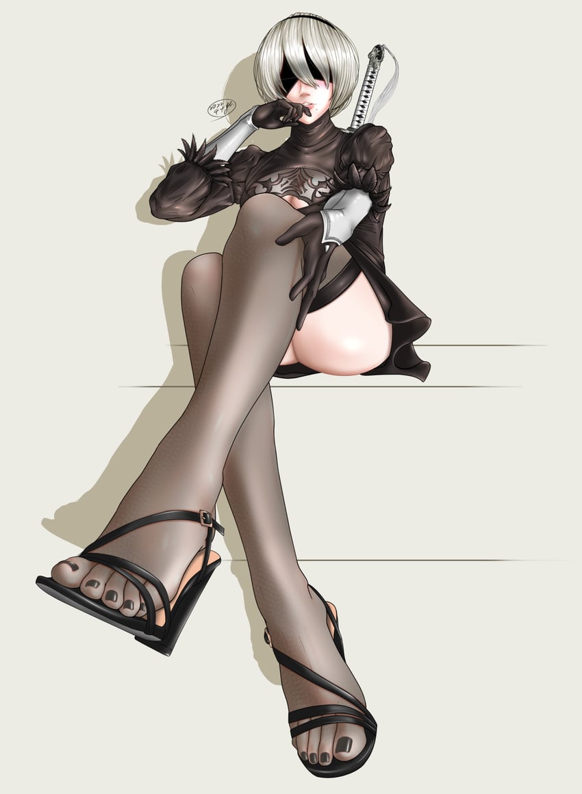 2b (nier and 1 more) drawn by za.yu