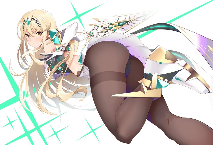 mythra (xenoblade chronicles and 2 more) drawn by daive