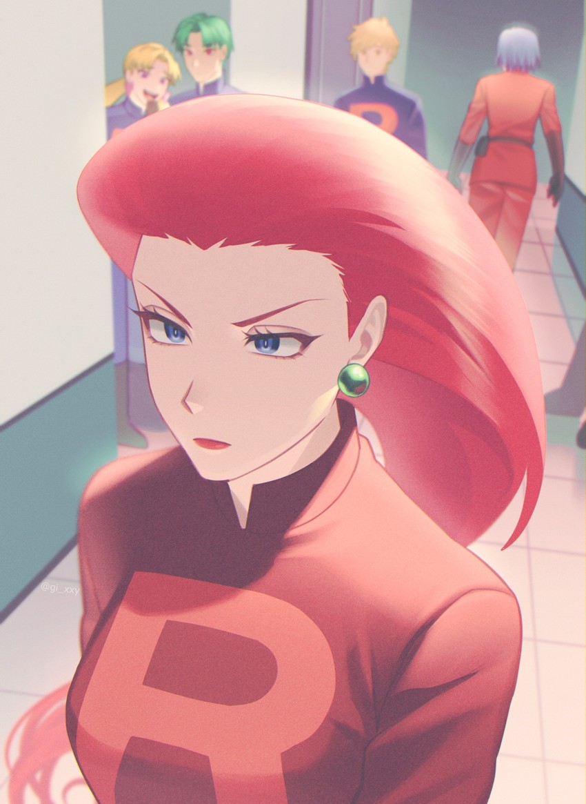 jessie, james, butch, and cassidy (pokemon) drawn by ruru_(gi_xxy)