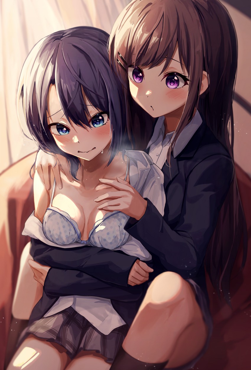 adachi sakura and shimamura hougetsu (adachi to shimamura) drawn by suzushi_moruto