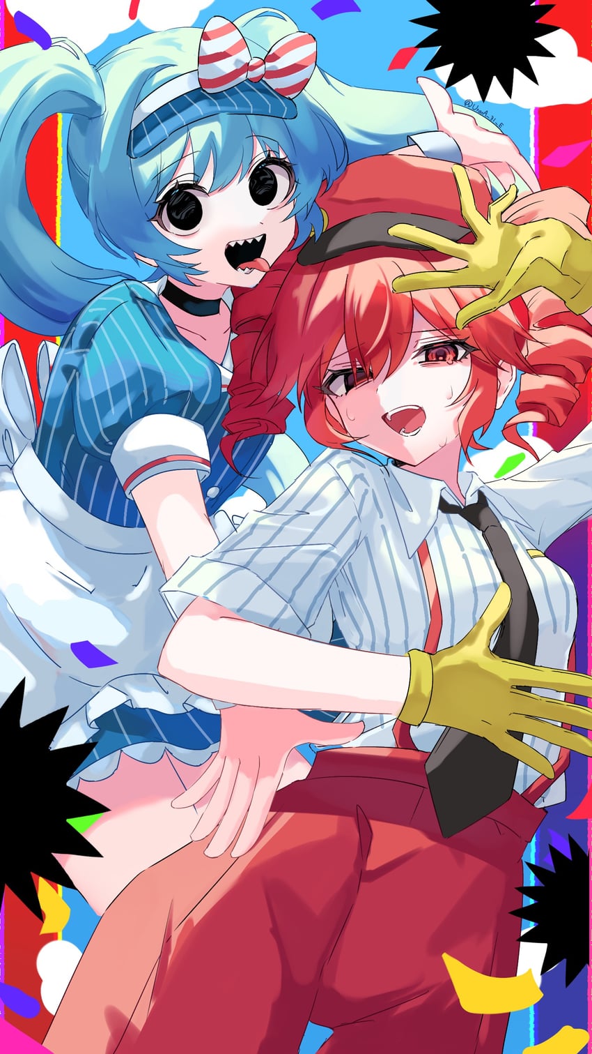 hatsune miku and kasane teto (vocaloid and 2 more) drawn by urara_31_e