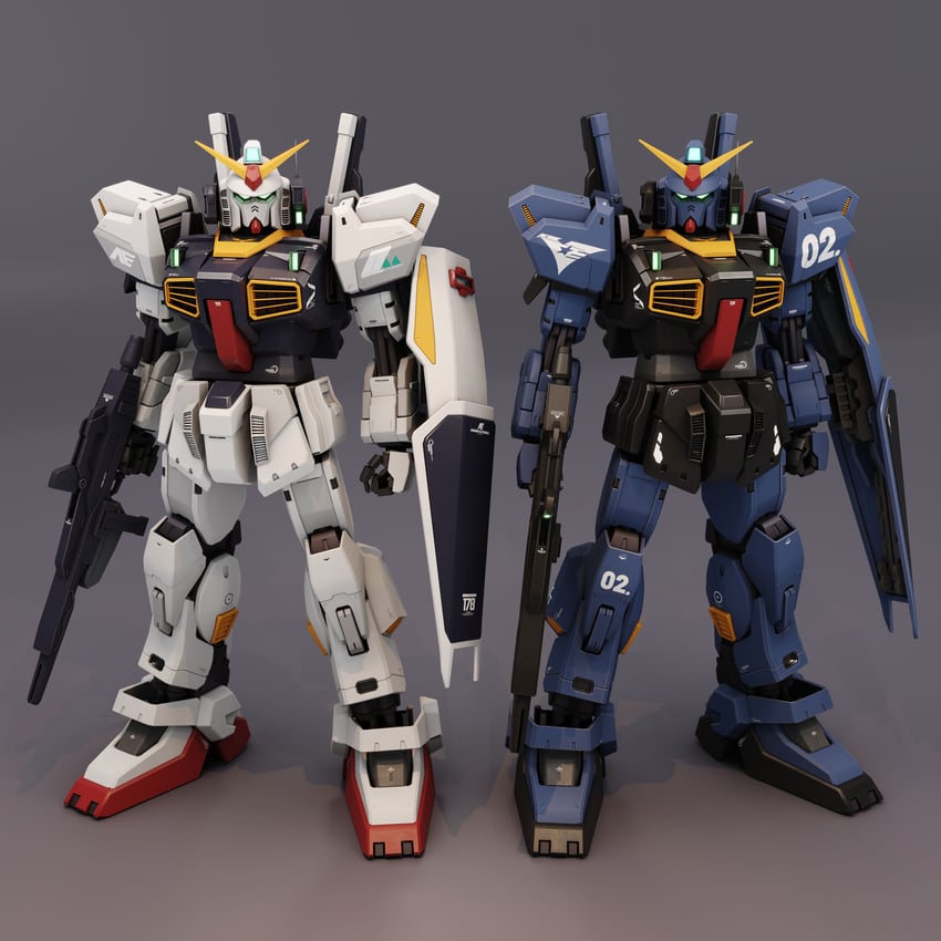 gundam mk ii (gundam and 1 more) drawn by mjeff