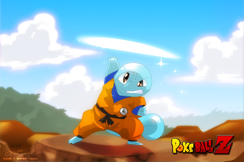 squirtle and kuririn (pokemon and 1 more) drawn by super-tuler