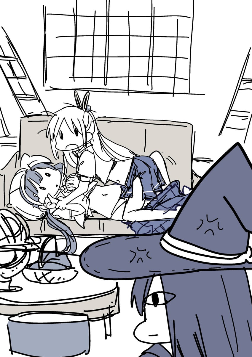 satsuki mari, kanzaki adelheid, and tenne miko (heaven burns red) drawn by sanpachishiki_(gyokusai-jima)