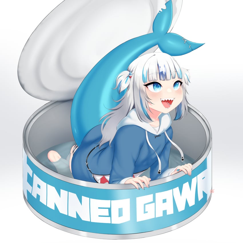 gawr gura (hololive and 1 more) drawn by melkcoffee