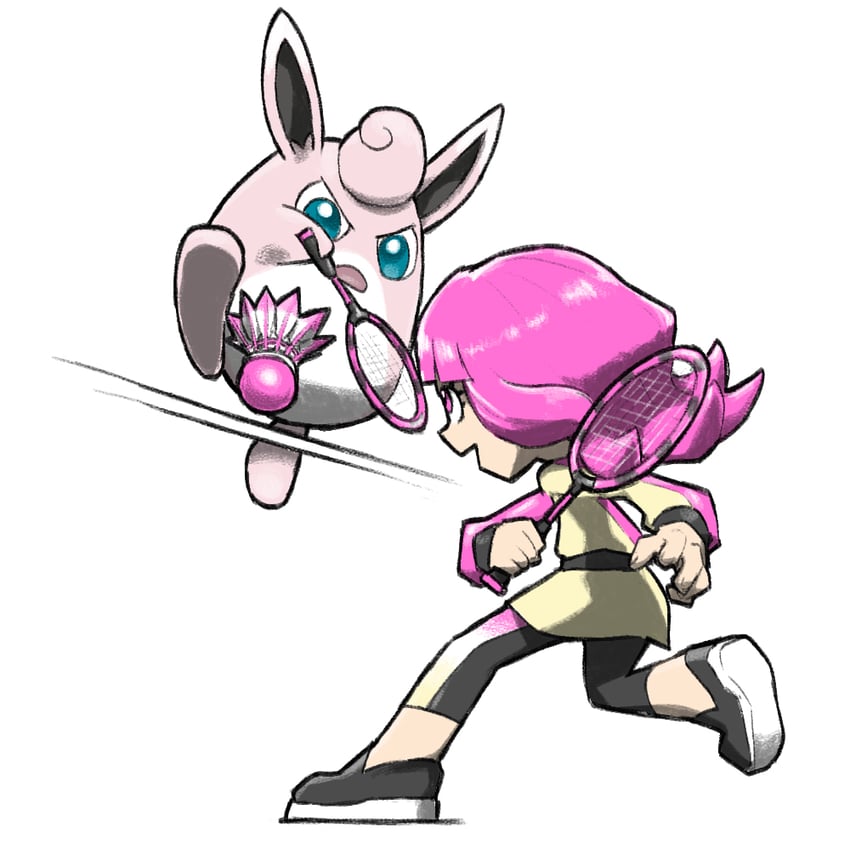 wigglytuff and sportsmate (pokemon and 1 more) drawn by blacknirrow