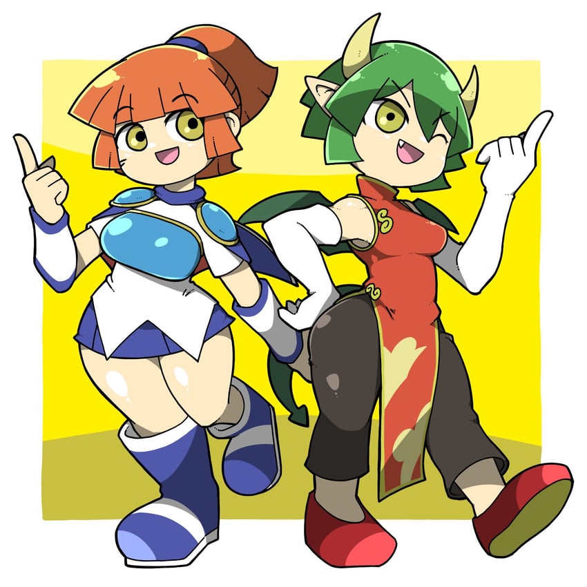 arle nadja and draco centauros (puyopuyo and 1 more) drawn by name_omoitukan2