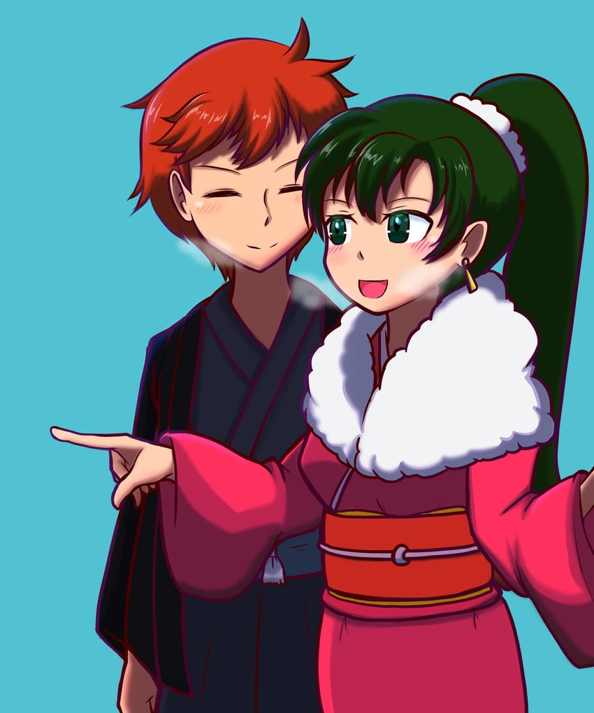 lyn and eliwood (fire emblem and 1 more) drawn by yadon0
