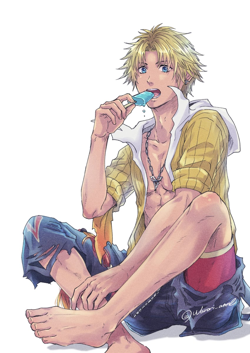 tidus (final fantasy and 1 more) drawn by warori_anne