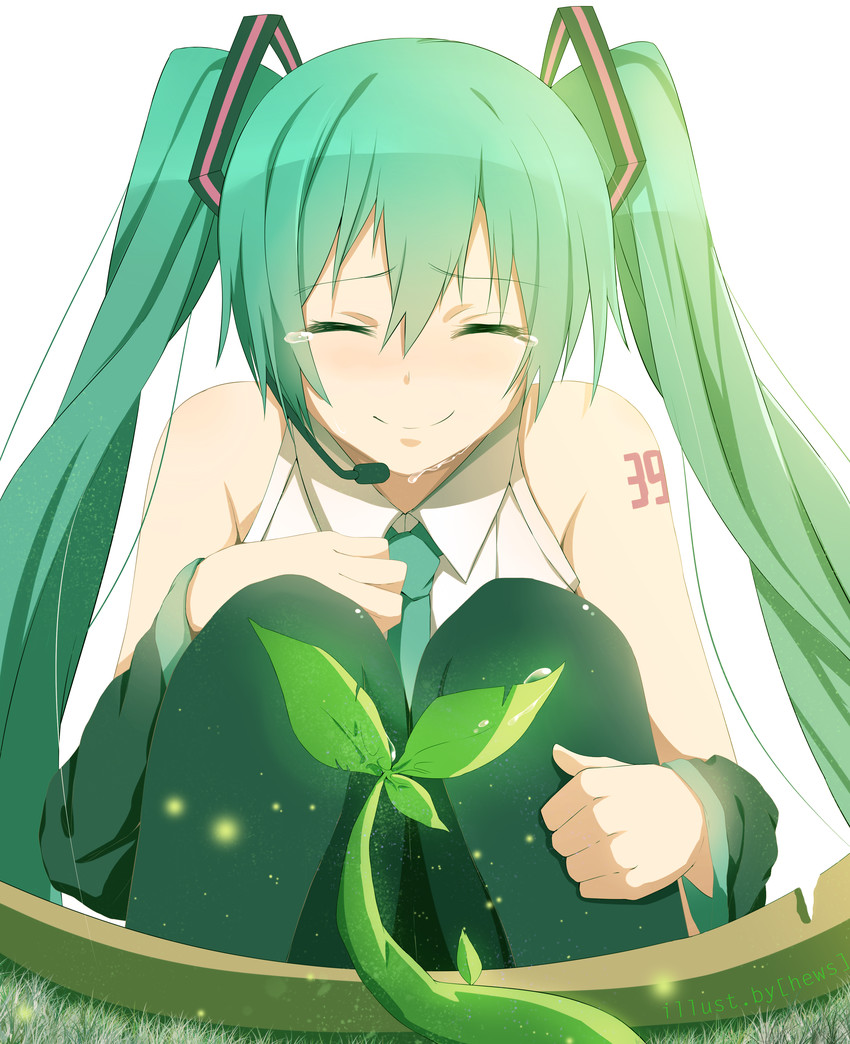 hatsune miku (vocaloid and 1 more) drawn by hews