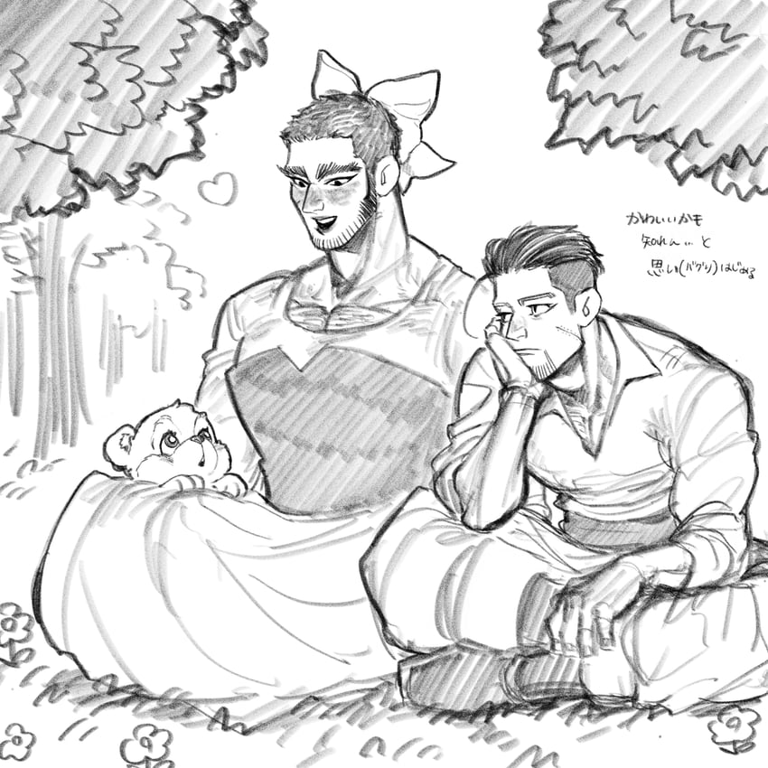 ogata hyakunosuke, tanigaki genjirou, and snow white (golden kamuy and 1 more) drawn by kasuke_(li_tgknk)
