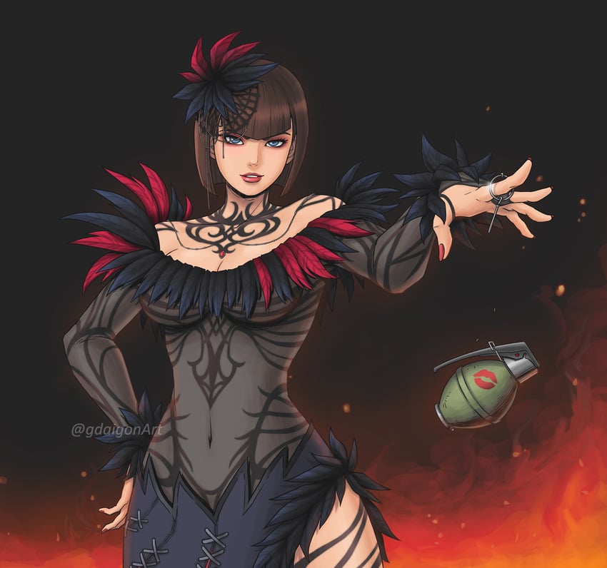 anna williams (tekken and 1 more) drawn by geoffrey_daigon