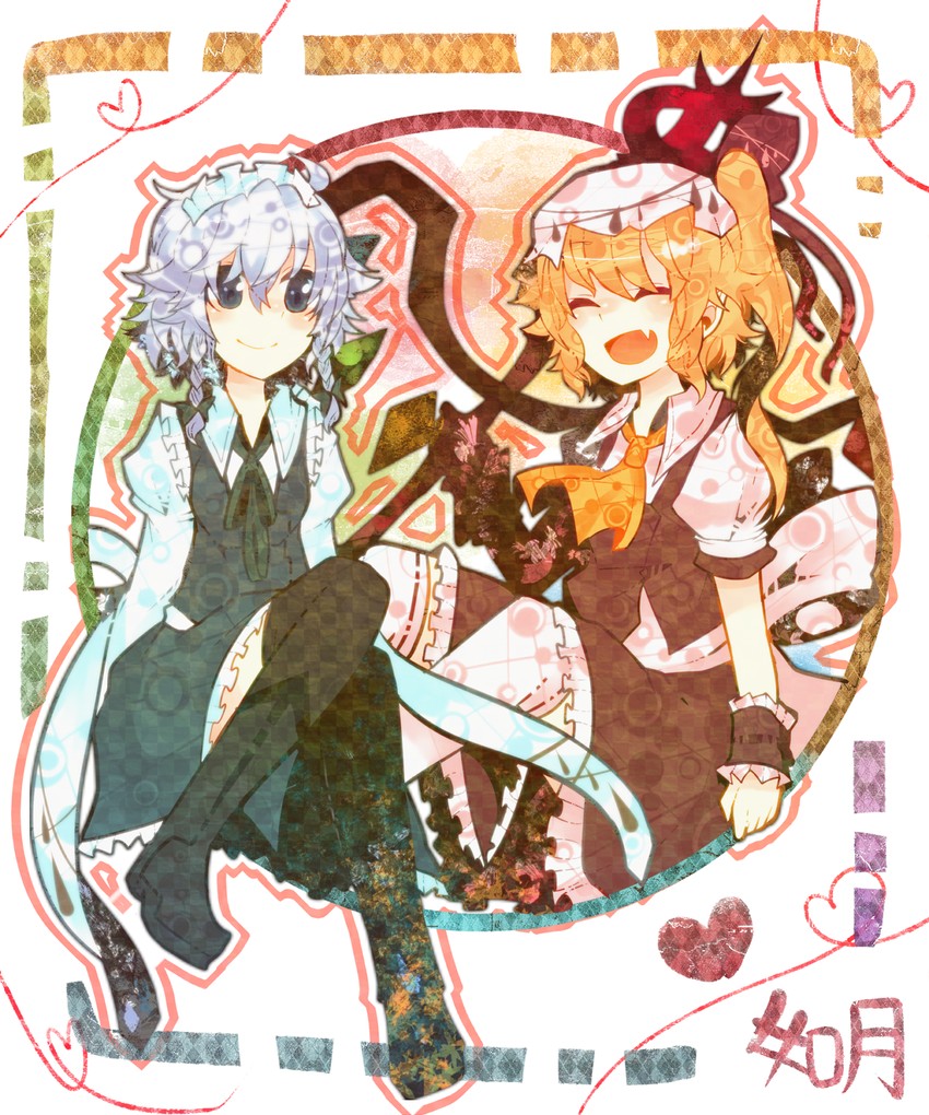 flandre scarlet and izayoi sakuya (touhou) drawn by itomugi-kun