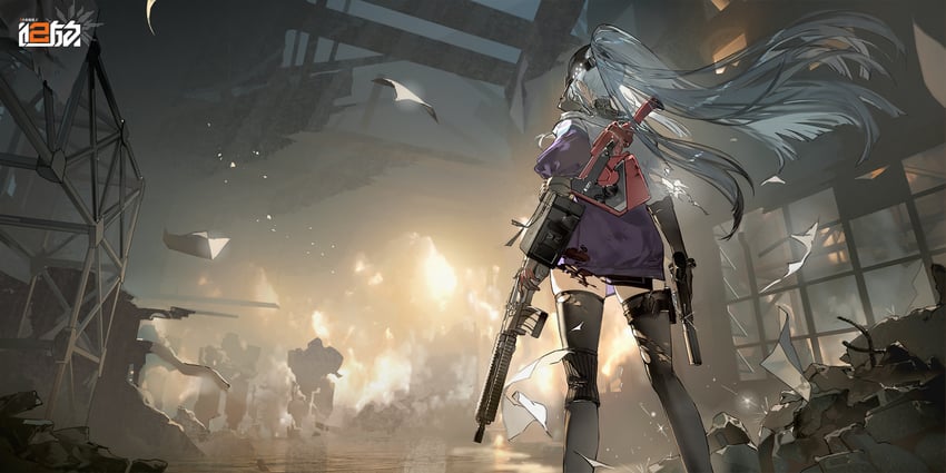 hk416 and klukai (girls' frontline and 1 more) drawn by dalanxia