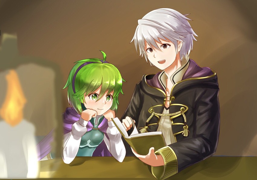 male robin and nino (fire emblem and 3 more) drawn by hirotaka_(hrtk990203)