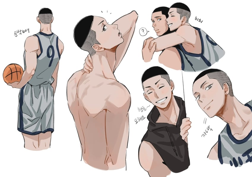 sawakita eiji and fukatsu kazunari (slam dunk) drawn by beaker_pour