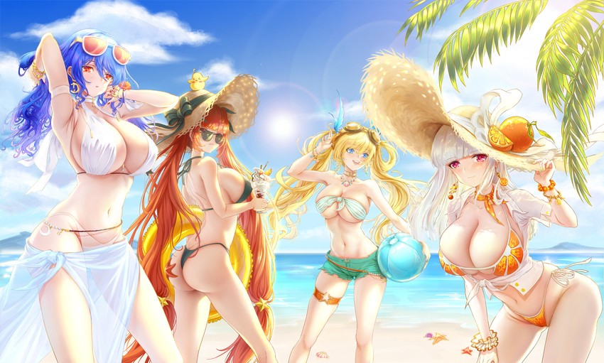 manjuu, st. louis, honolulu, dido, and victorious (azur lane) drawn by theleopardcat