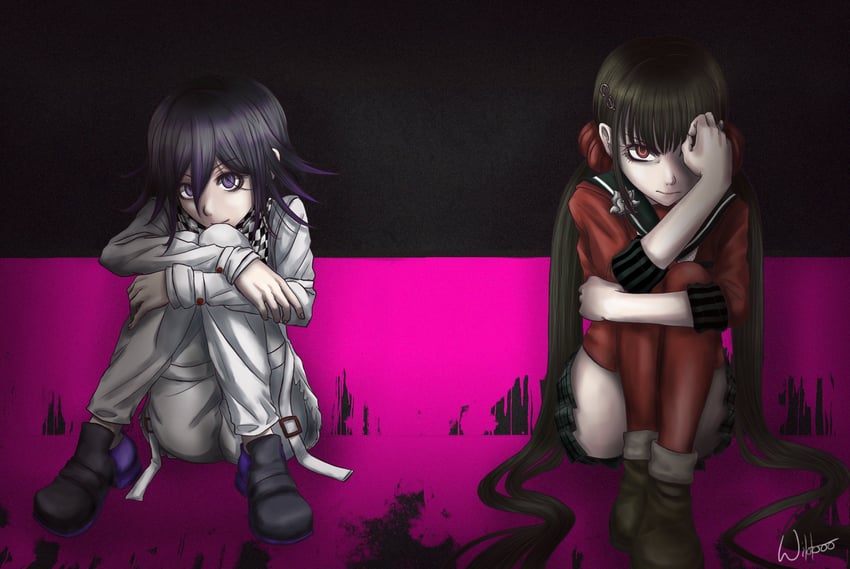oma kokichi and harukawa maki (danganronpa and 1 more) drawn by wibboo