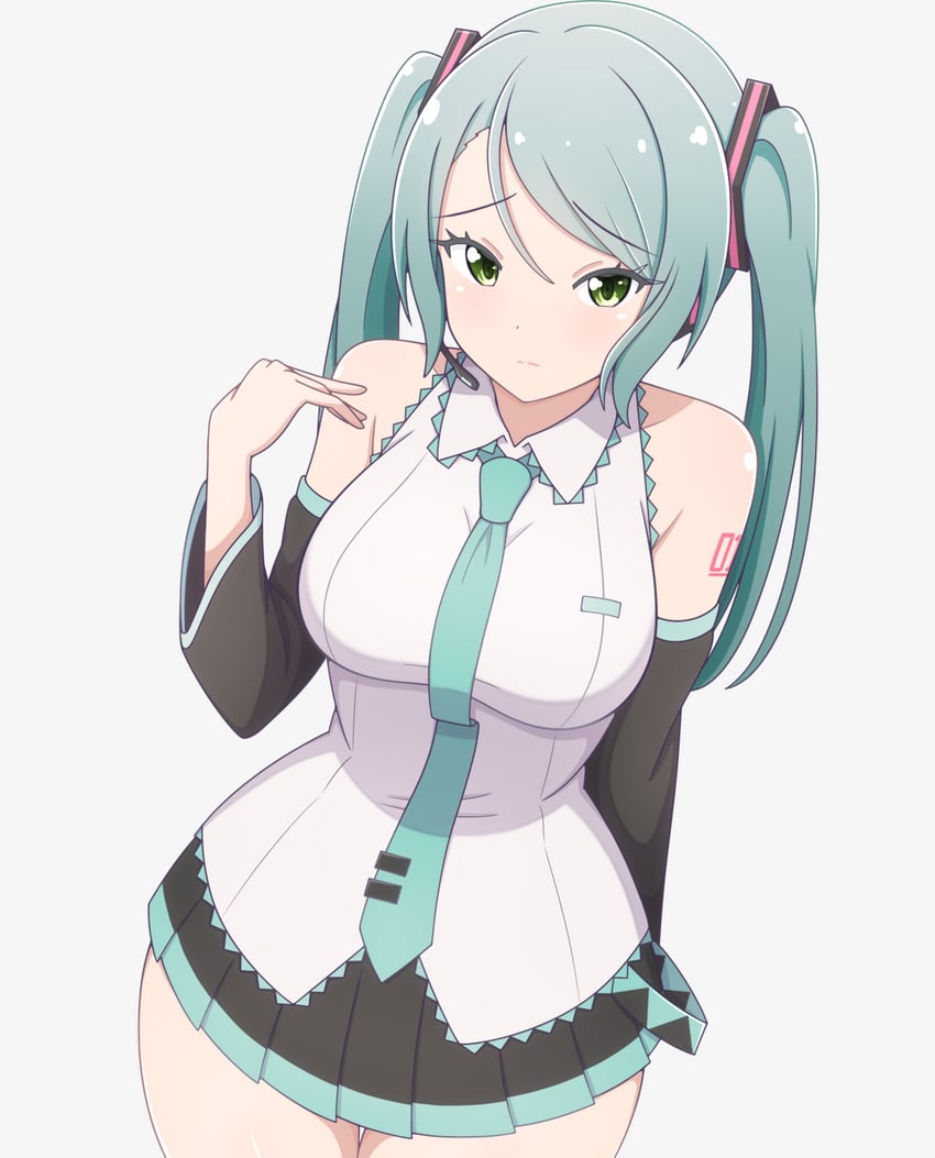 hatsune miku and hikawa sayo (vocaloid and 1 more) drawn by ren_0_(044ren)