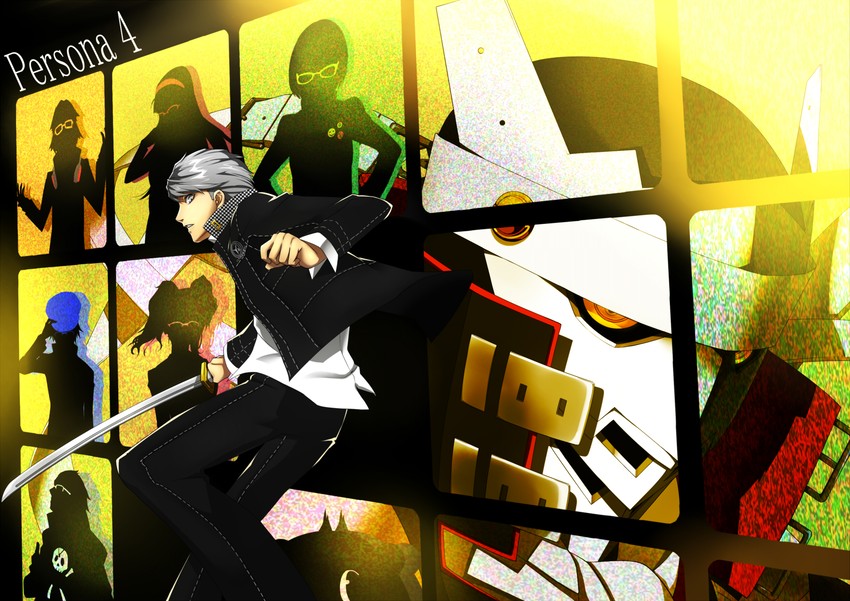 narukami yu, shirogane naoto, satonaka chie, kujikawa rise, amagi yukiko, and 4 more (persona and 1 more) drawn by nuezou