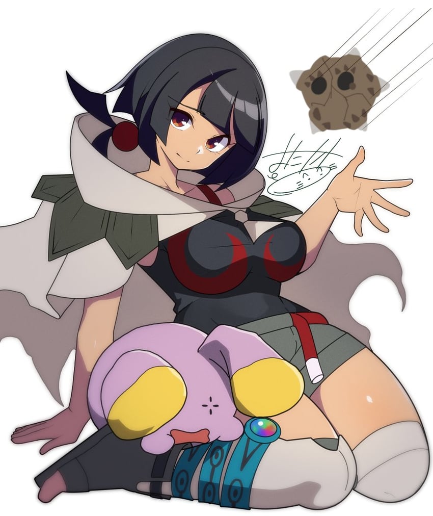 zinnia, minior, and whismur (pokemon and 1 more) drawn by mituyota_76