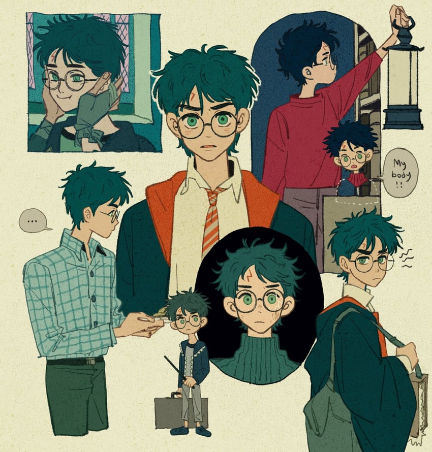 harry potter (wizarding world and 1 more) drawn by helen_jee