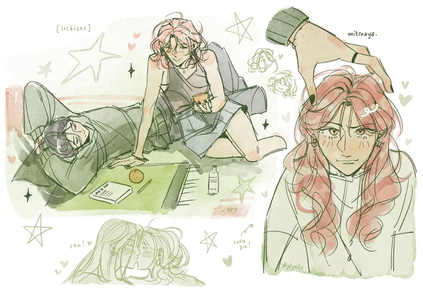 koga mitsuki and oosawa aya (kininatteru hito ga otoko ja nakatta) drawn by ykymiiz