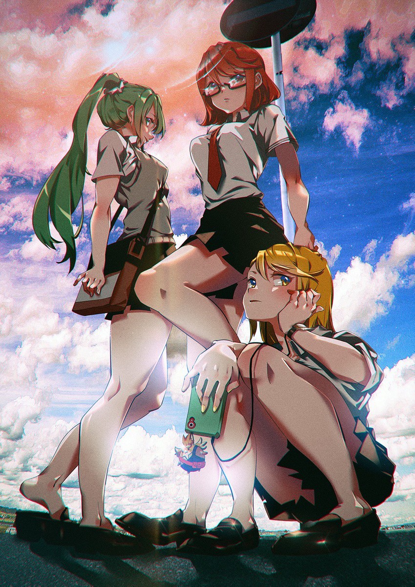 pyra, mythra, pneuma, and tora (xenoblade chronicles and 1 more) drawn by shiomi_(lowrise)