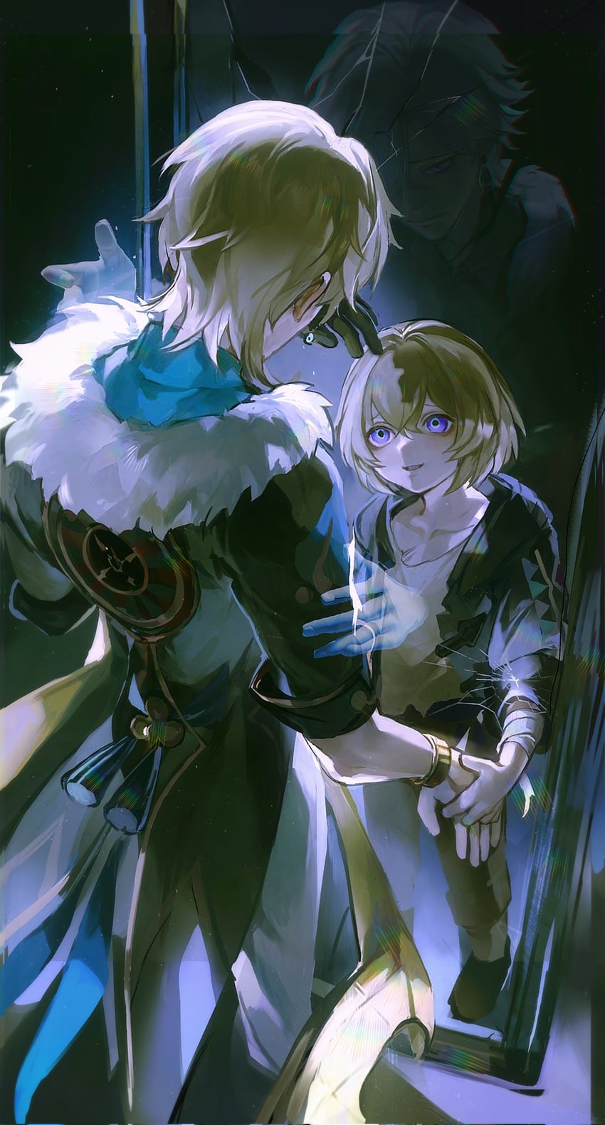 aventurine and kakavasha (honkai and 1 more) drawn by thijikoy