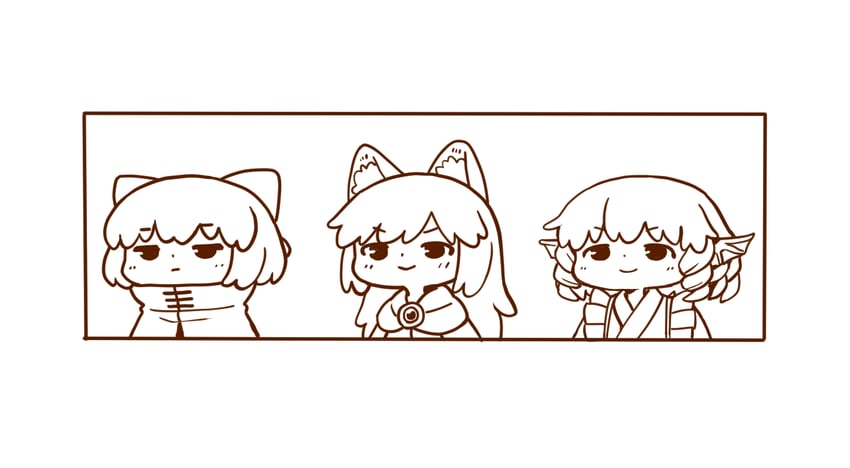 imaizumi kagerou, sekibanki, and wakasagihime (touhou) drawn by poronegi