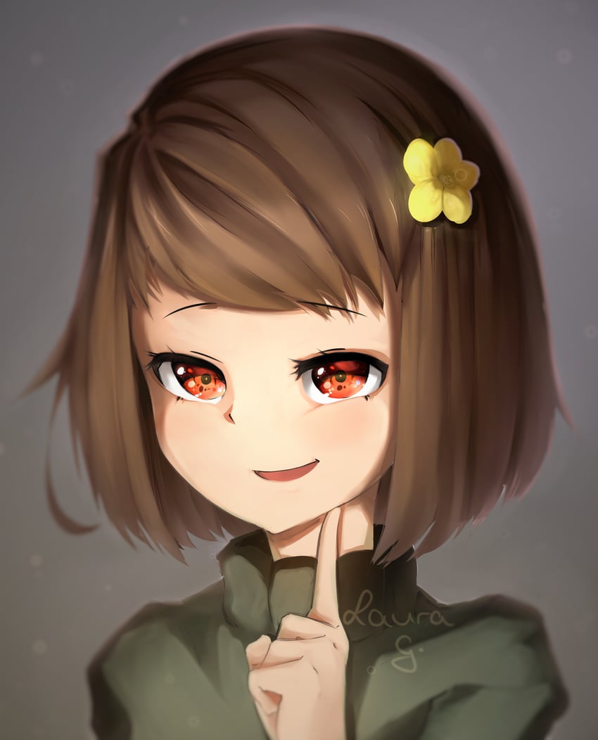 chara (undertale) drawn by sasoura