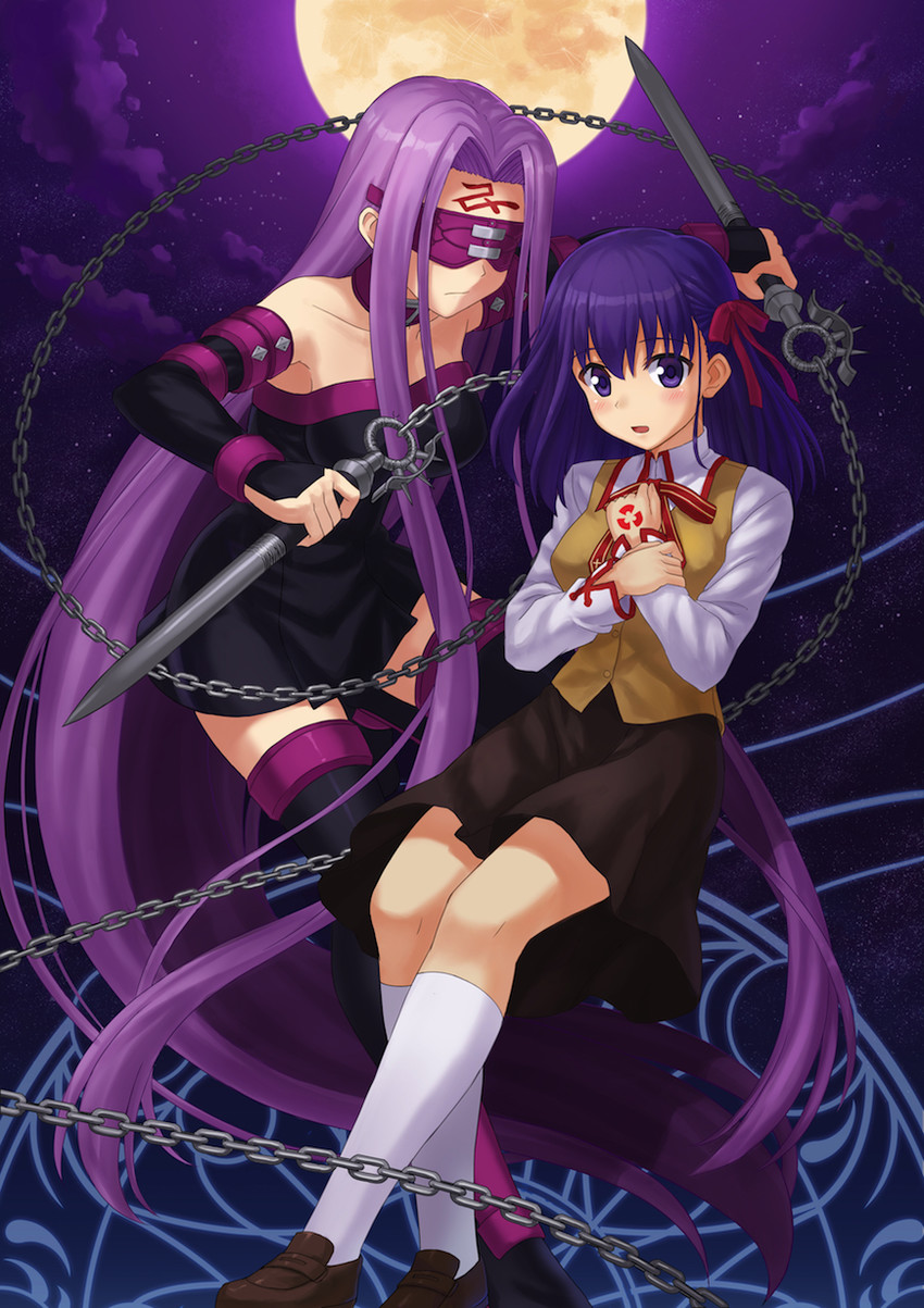 matou sakura and medusa (fate and 1 more) drawn by npcpepper