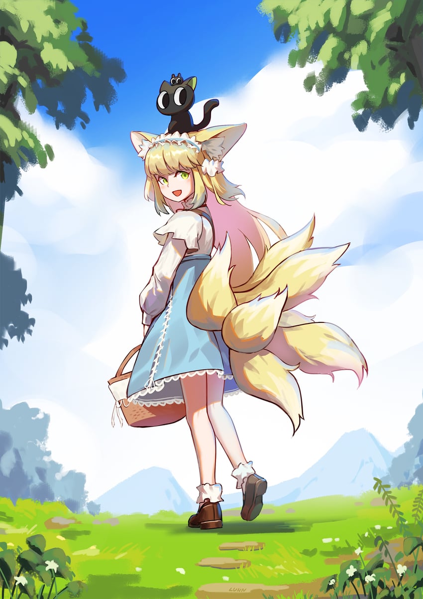 suzuran, luo xiaohei, and heixiu (arknights and 1 more) drawn by lunn