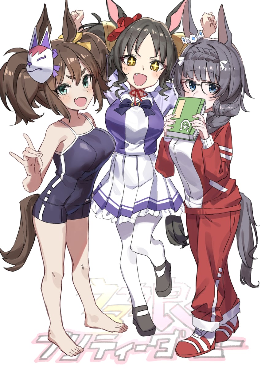 inari one, zenno rob roy, and marvelous sunday (umamusume) drawn by haruyuki_(gffewuoutgblubh)