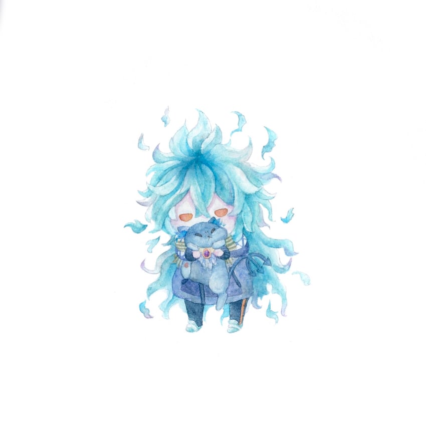 idia shroud and grim (twisted wonderland) drawn by kirakira_huuuki