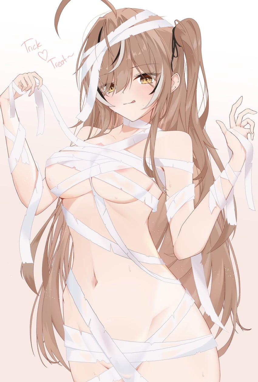 nanashi mumei (hololive and 1 more) drawn by narukahana