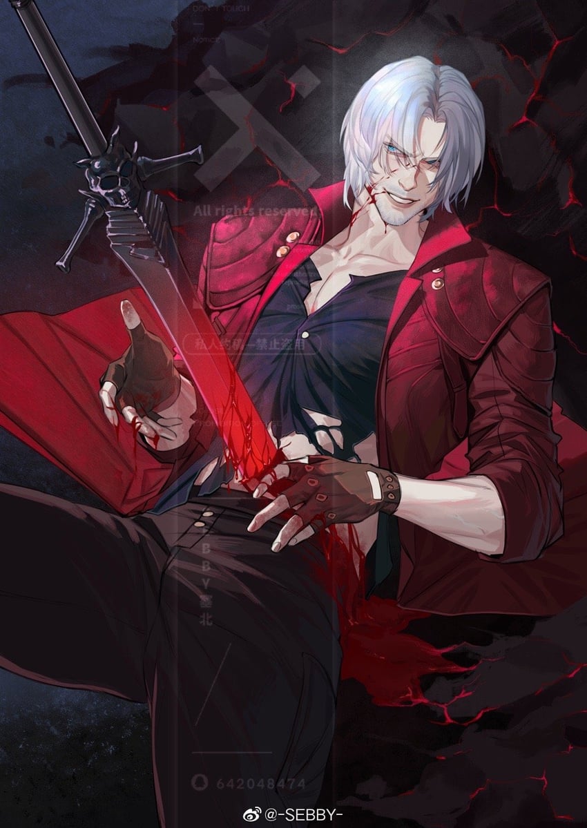 dante (devil may cry and 1 more) drawn by sebby1725
