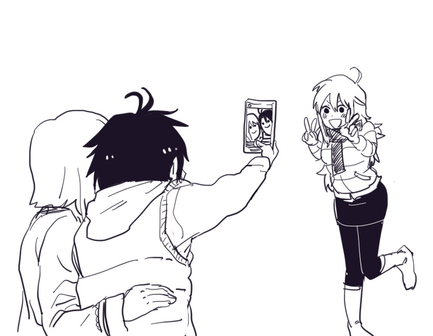 hoshii miki, kikuchi makoto, and hagiwara yukiho (idolmaster) drawn by pito_(sh02327)