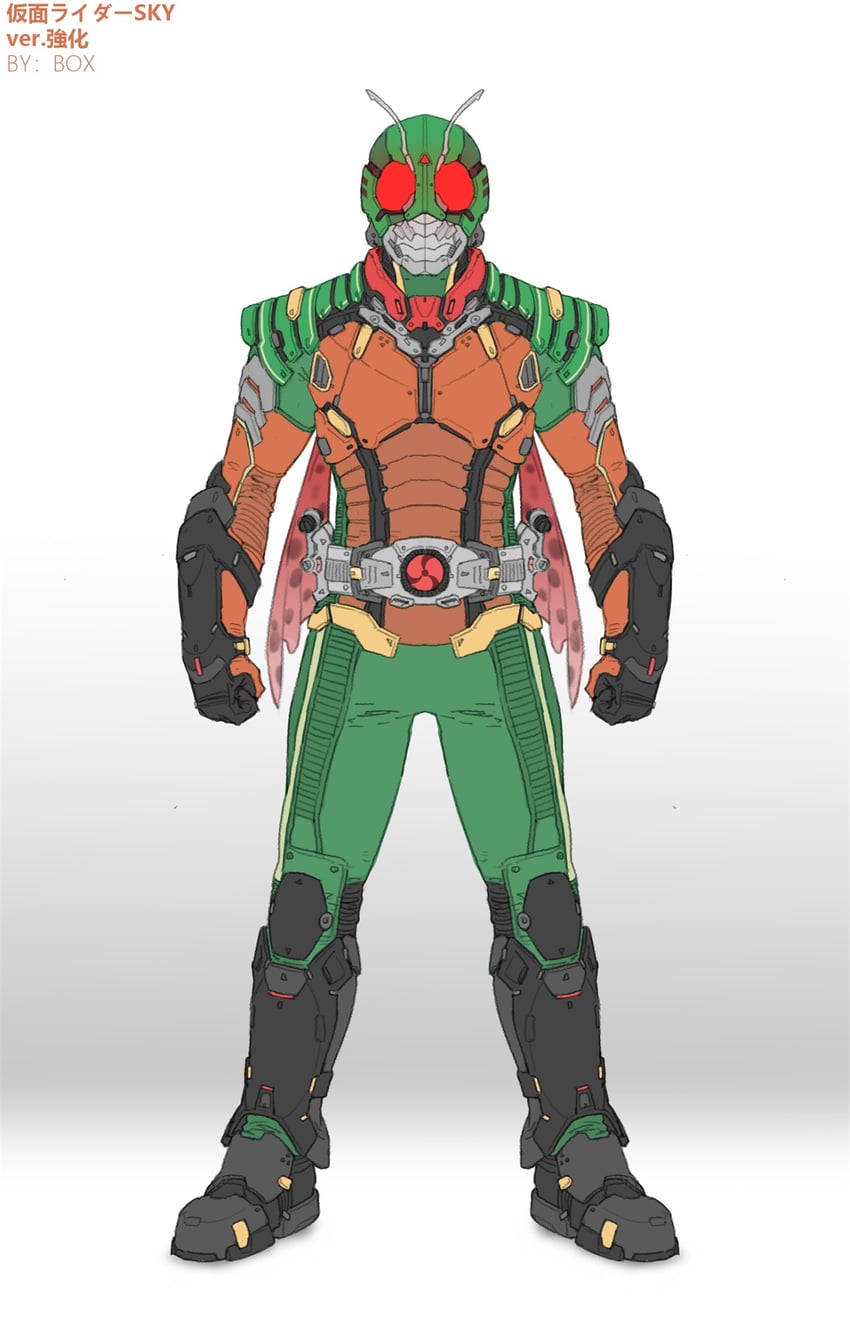 skyrider (kamen rider and 1 more) drawn by xiangzi_box